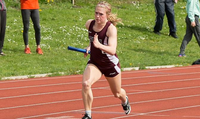 Becca Houk enters her sophomore season after placing second in the 100 meters and 200 meters at the GNAC Championships as a freshman.